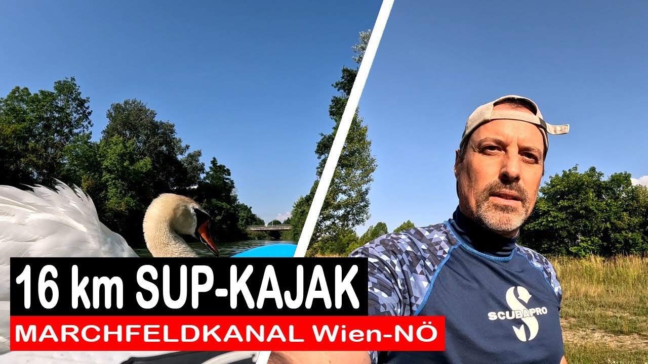 16km SUP-Kajak-Tour Marchfeldkanal (Wien-NÖ)