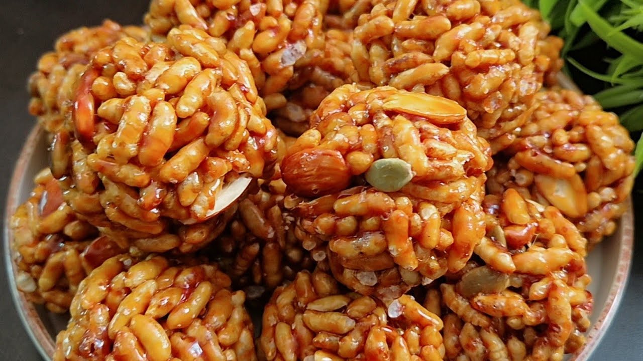 Makar Sankranti Special - 5min मे नए तरीके से ना चिपकेगा ना नरम पडेगा- मुरमुरा लड्डू | Murmura Laddu