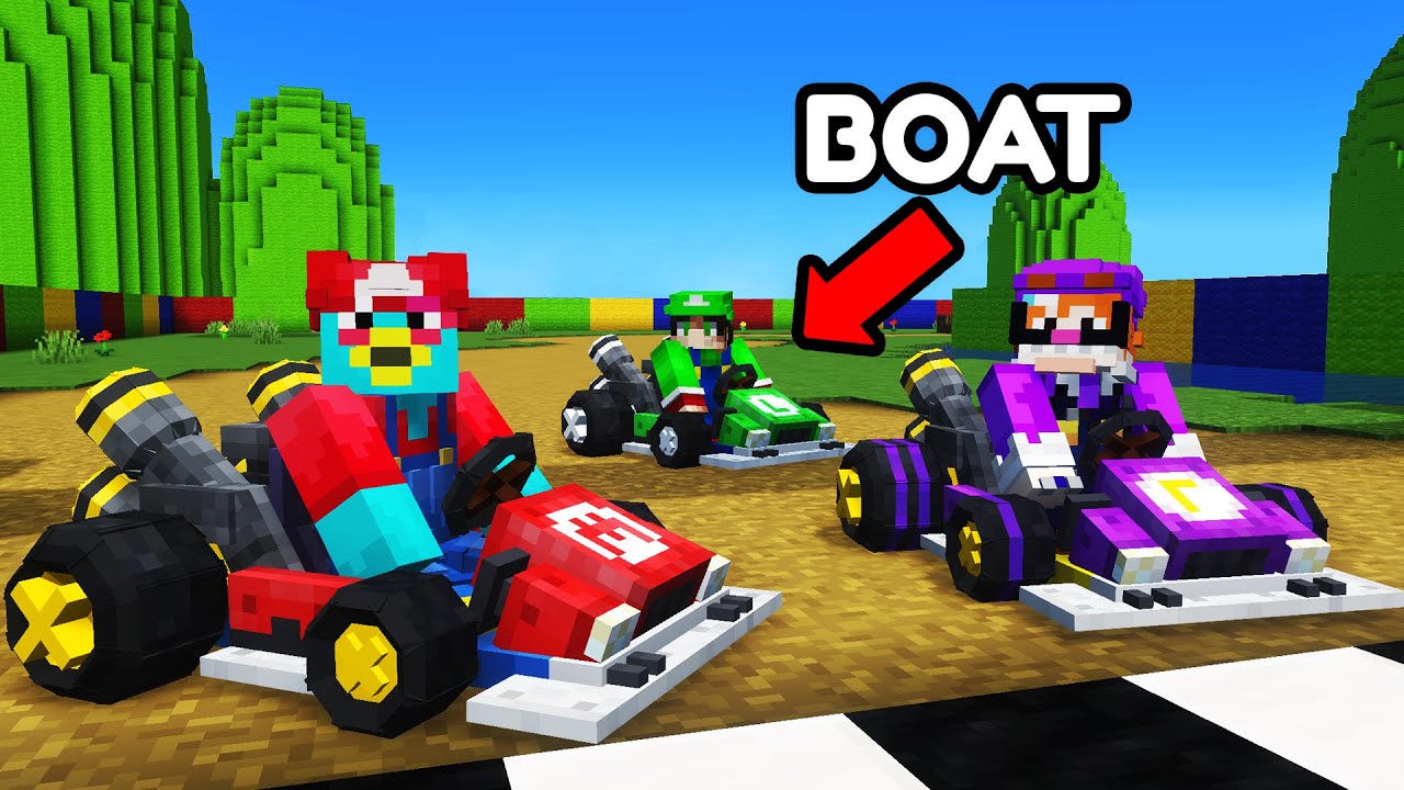 I Made Mario Kart In Survival Minecraft!
