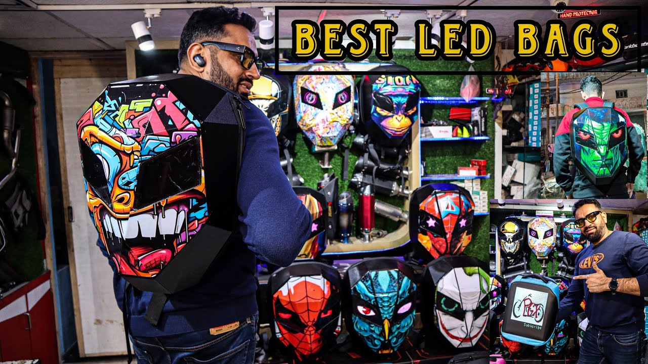 Best LED Bag Avengers Theme | Joker Led Bag | Ironman Bag 🔥 #ledbag #modification #ridingbag