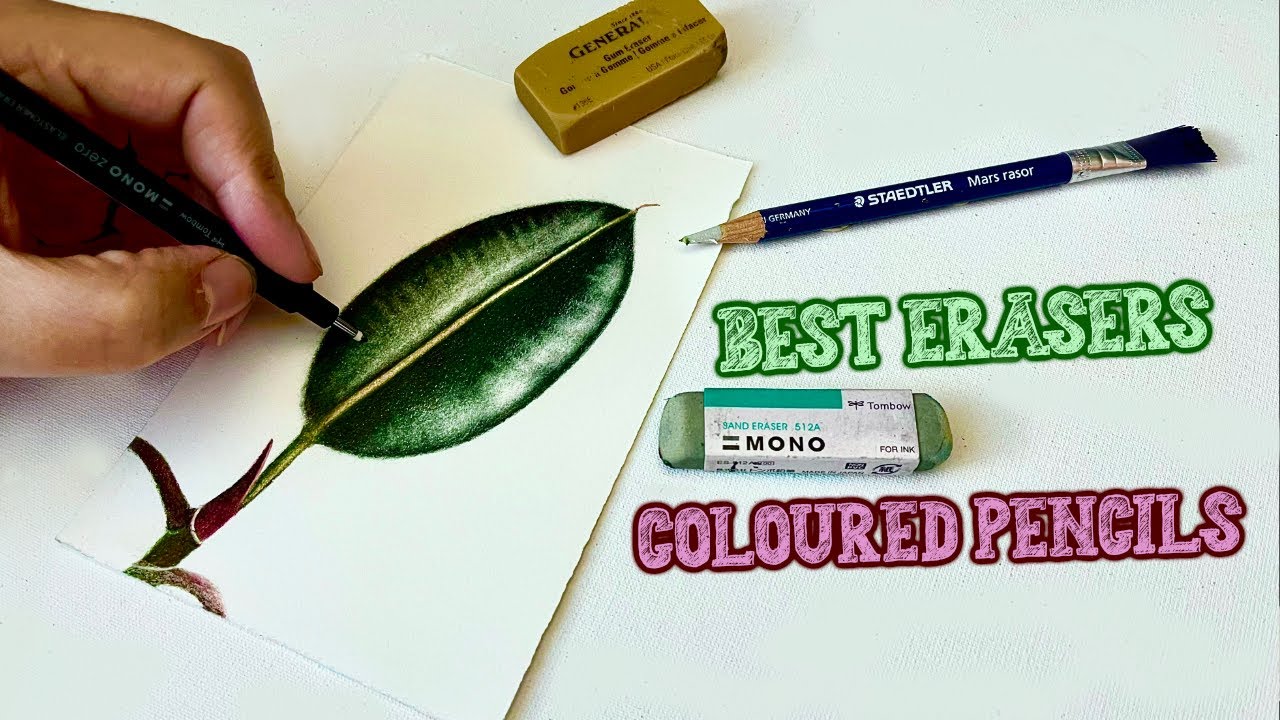 My Favourite Erasers | The Best Erasers For Coloured Pencils.
