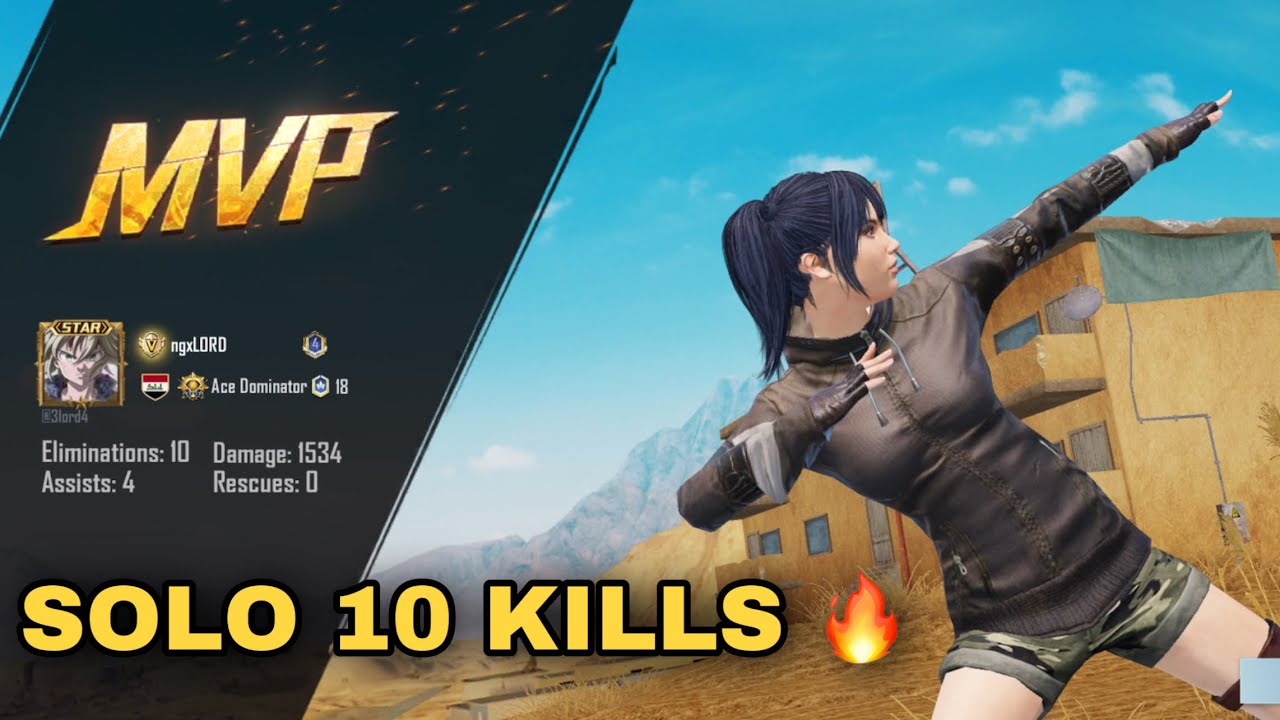 insane Miramar match ( SOLO 10 KILLS ) 🔥