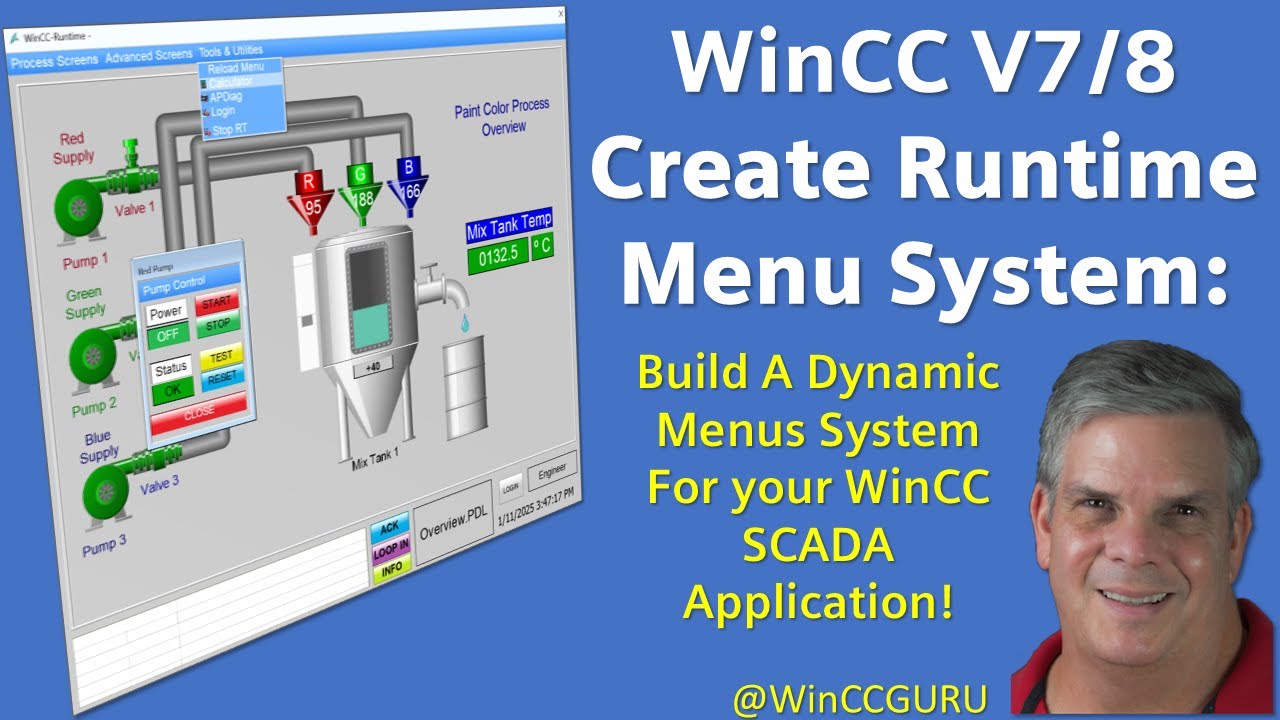 WinCC SCADA : Create Runtime Menus for Screens and applications 