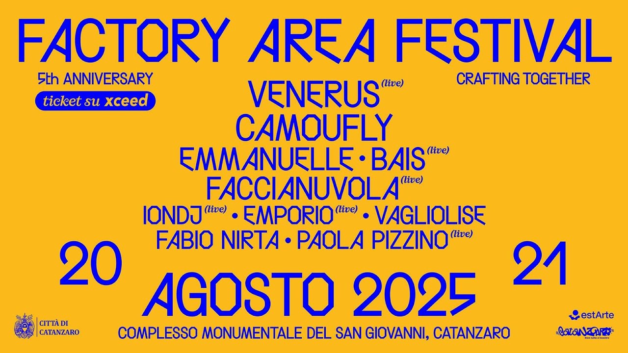 Factory Area - Quinta Edizione: la conferenza stampa