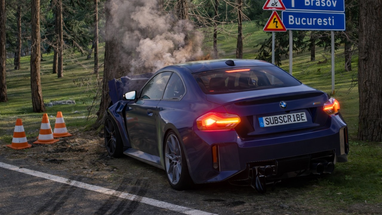 Am distrus un BMW M2 G87 direct într-un copac 💀 | BeamNG.drive!