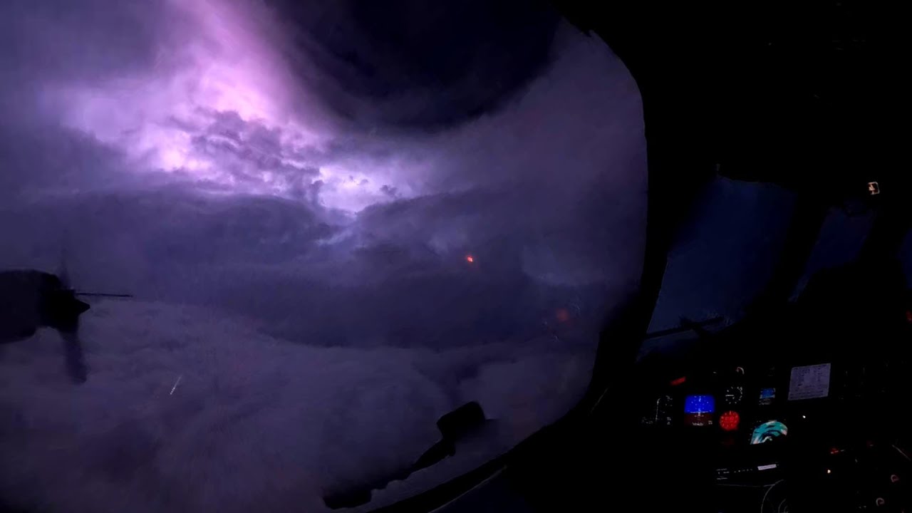 Hurricane Hunters Fly Into Hurricane Sam - NOAA Pilots Cockpit Video GoPro MAX 360
