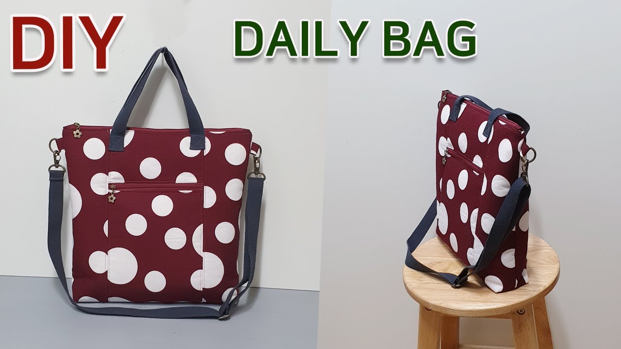 DIY Make a tote bag/Suitable as a daily bag/토트&크로스백만들기/가방만들기/실용적인 데일리백[jsdaily]