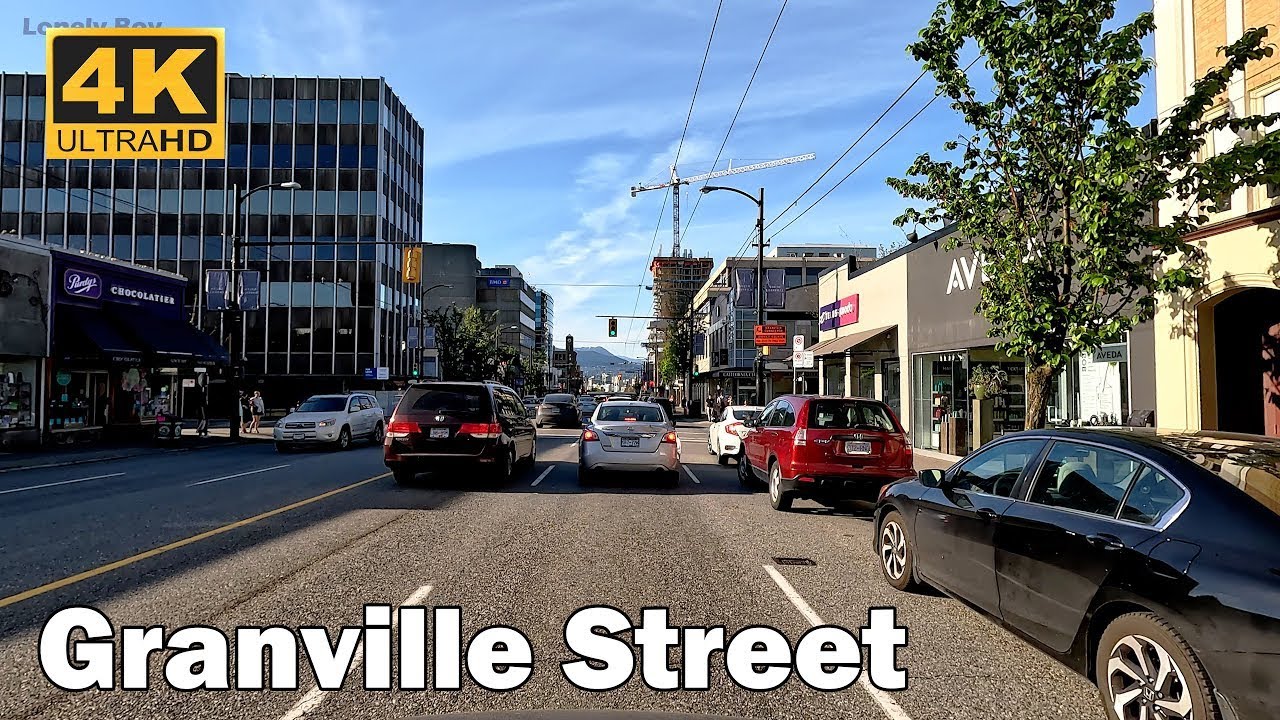 Driving On Granville Street in Vancouver, Canada [4K]