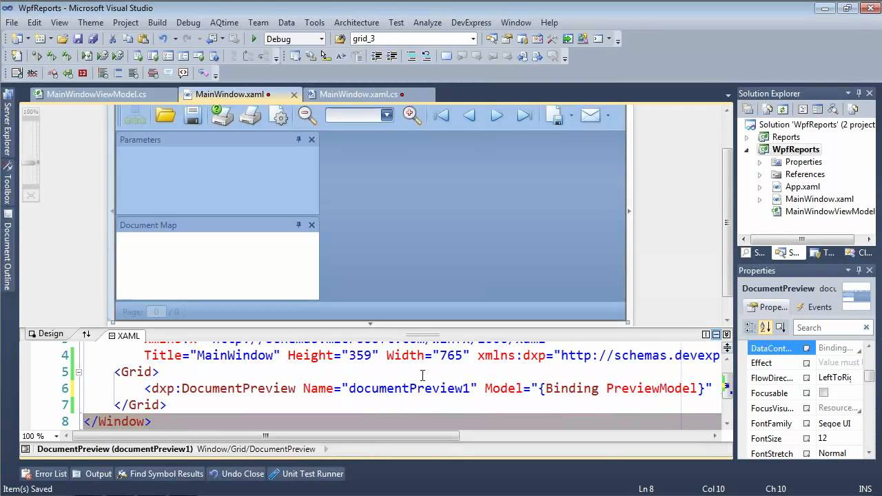 DevExpress Webinars - Reporting with WPF (and MVVM)