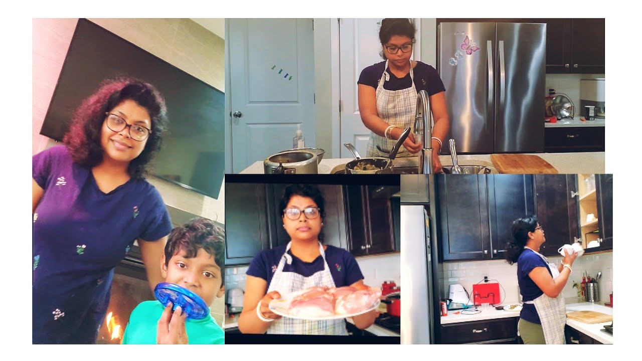 #Indian mom weekday morning to lunch Routine during #epidemic 2020|#chicken mixed fried rice|