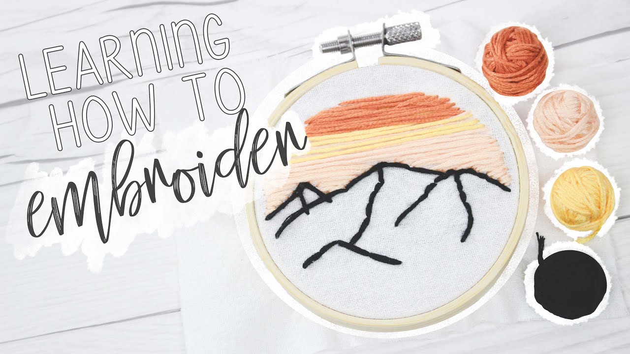 Learning How To Embroider // 1st Time Trying Embroidery // Veronica Marie