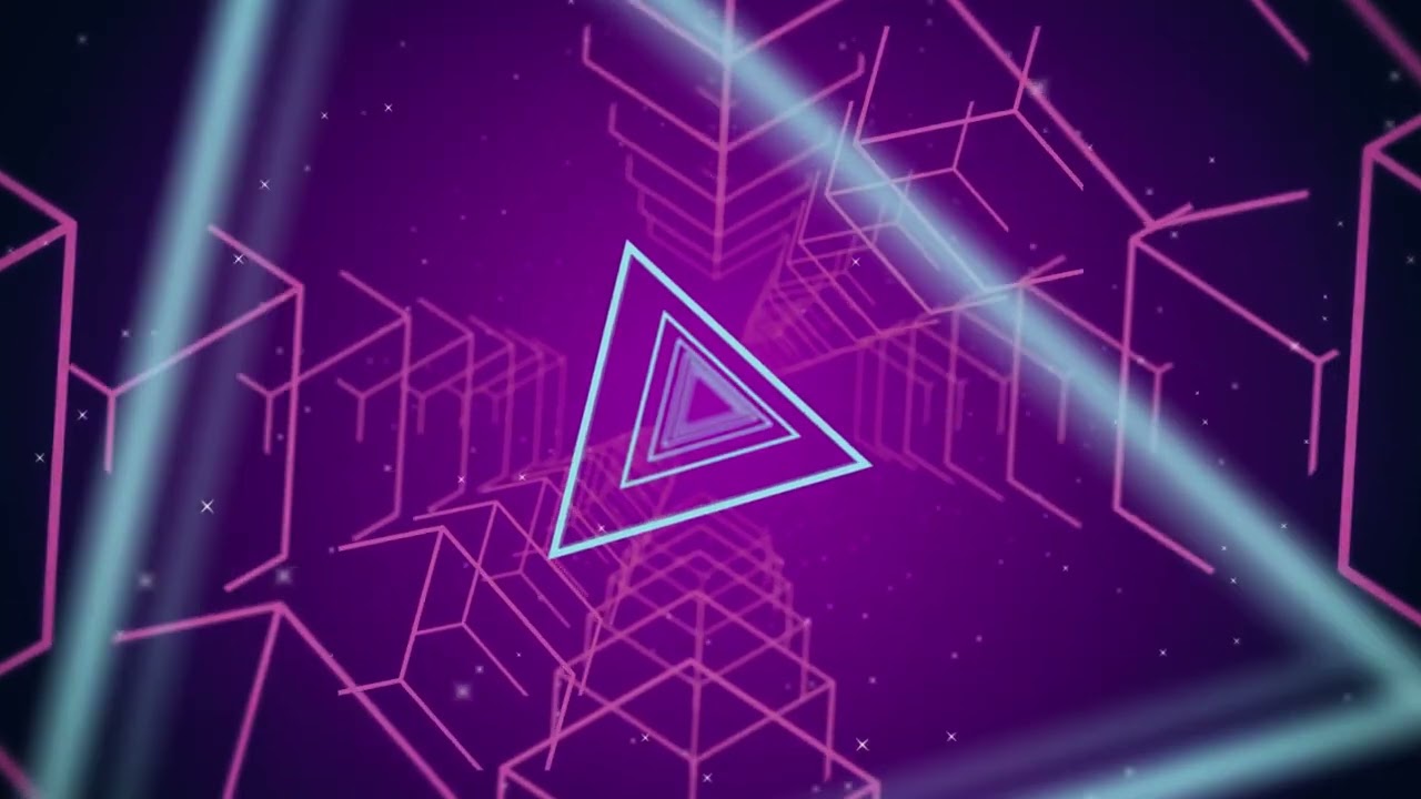 4K Abstract Neon Triangle Motion Graphics | Copyright free Seamless Loop for Visuals  | VJ Loop