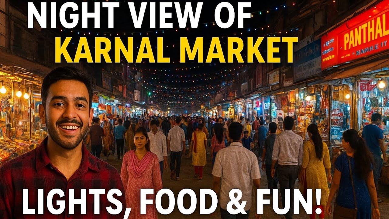 🌆 Night View of Karnal Market | Lights, Food & Fun!