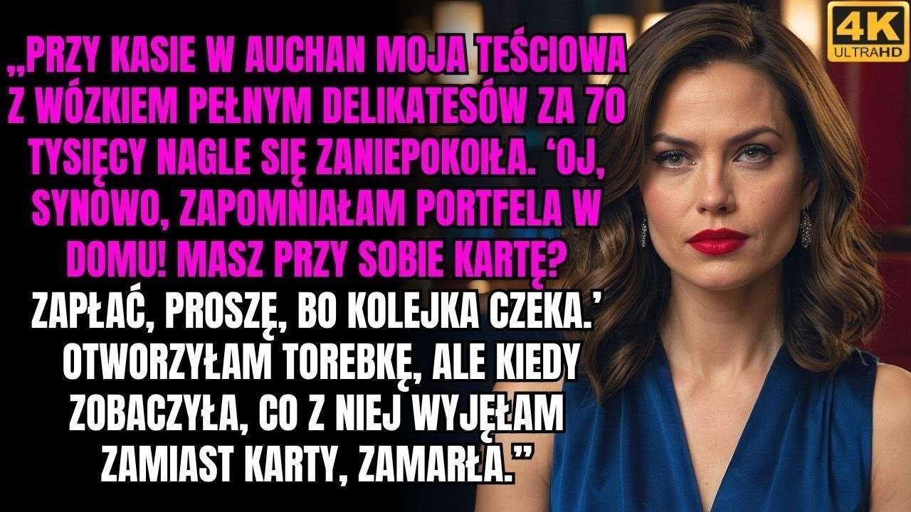 „Po tym, jak napchała wózek delikatesami za 70 tysięcy, teściowa nagle się zaniepokoiła  ‘Oj, synowo