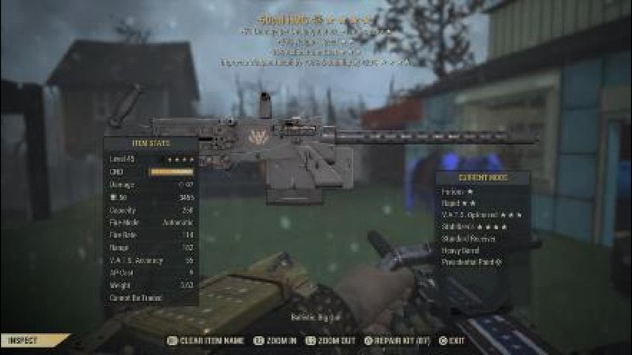 Fallout 76 weapon review 50cal machine gun