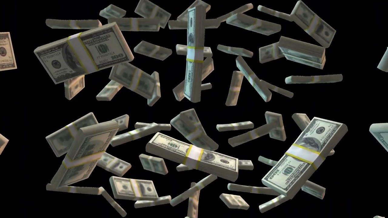 hundred dollar falling loop background video hd 4k