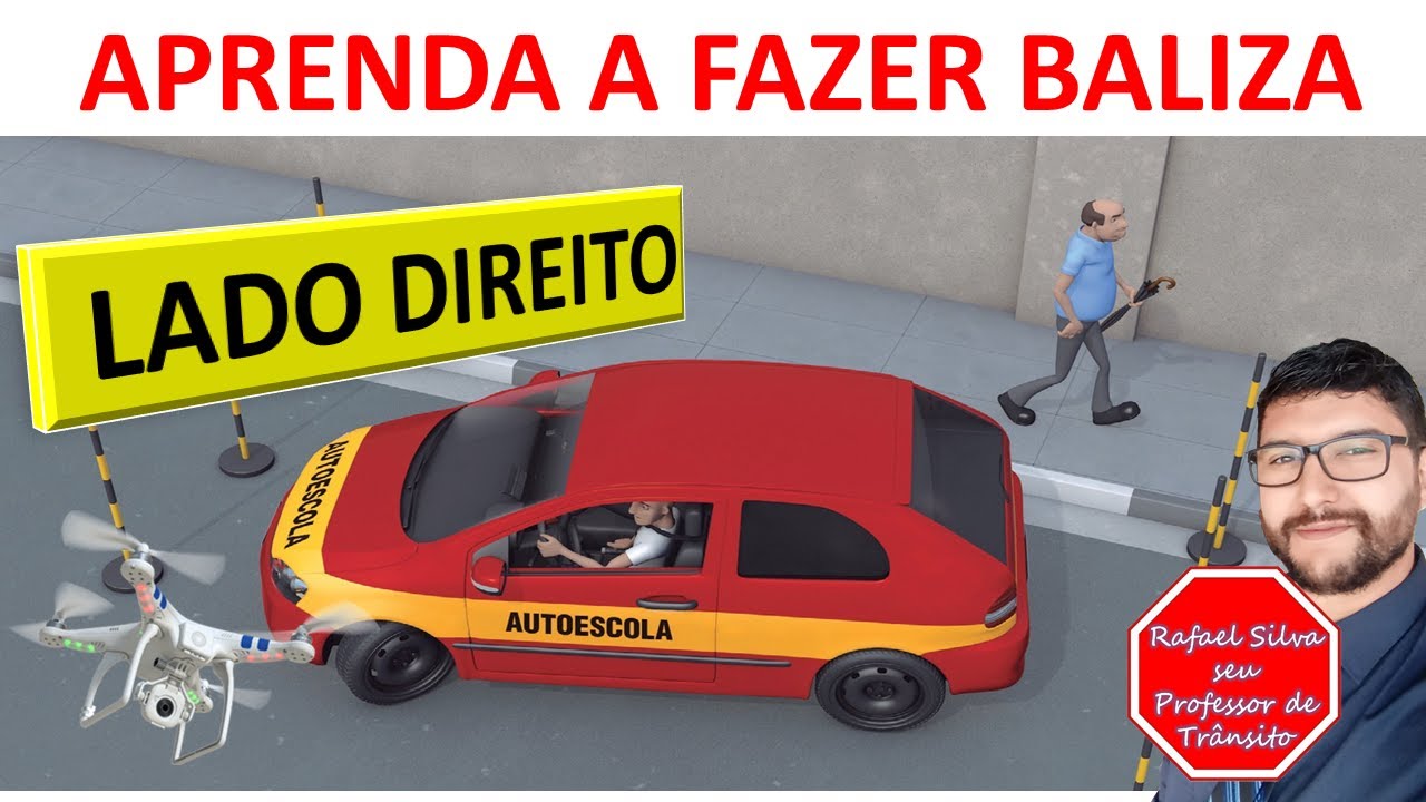 BALIZA - LADO DIREITO - EXAME DO DETRAN
