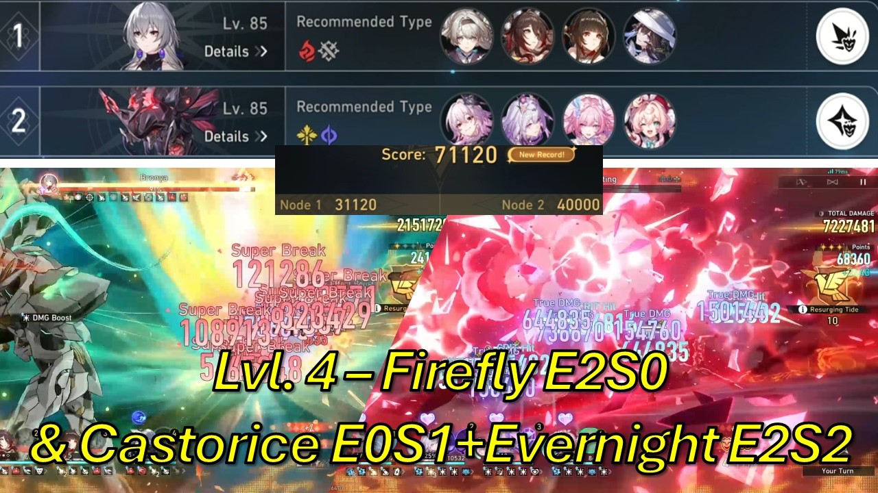 Honkai Star Rail v4.0 Pura Ficcion 4 (3/3) Firefly E2 & Larganoche E2S2 Team Premium