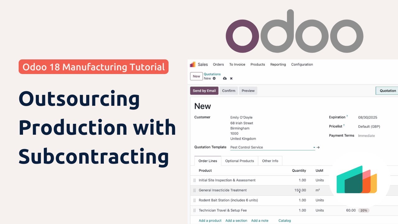 How to Manage Outsourced Manufacturing with Subcontracting in Odoo 18