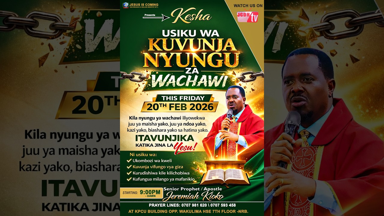 USIKU WA KUVUNJA NYUNGU ZA WACHAWI ||  20TH FEB 2026