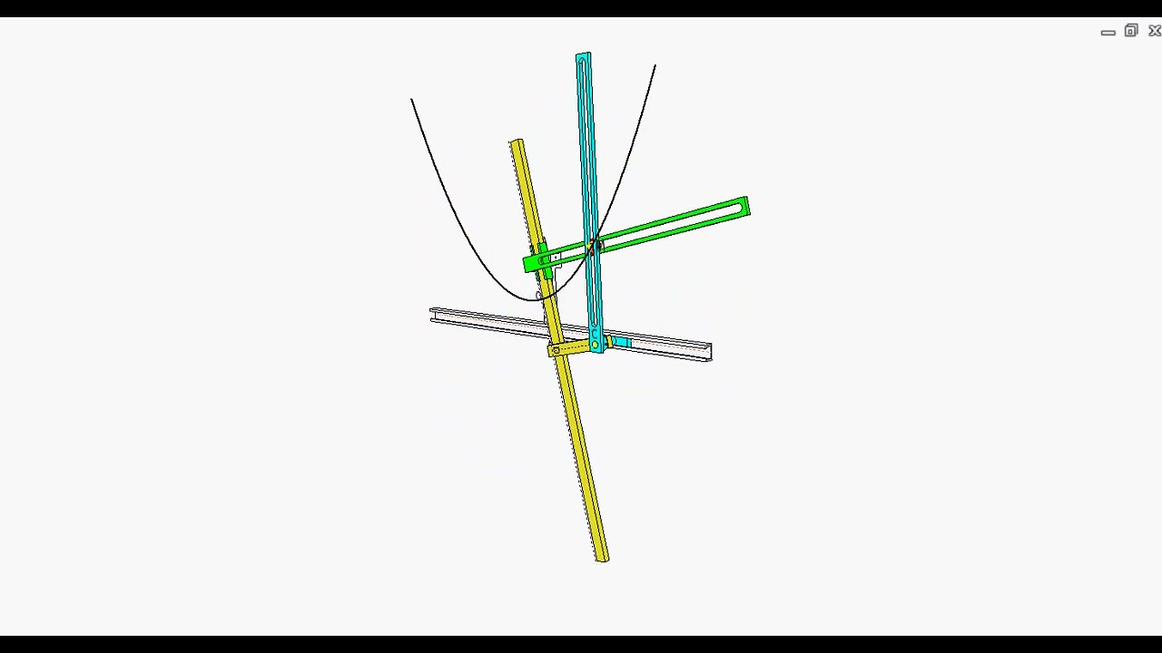 Parabola drawing linkage 3