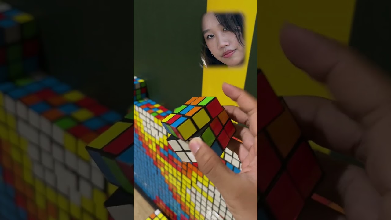 Rubik Art 400pcs potrait mosaic #rubikart #rubikagency #puzzle