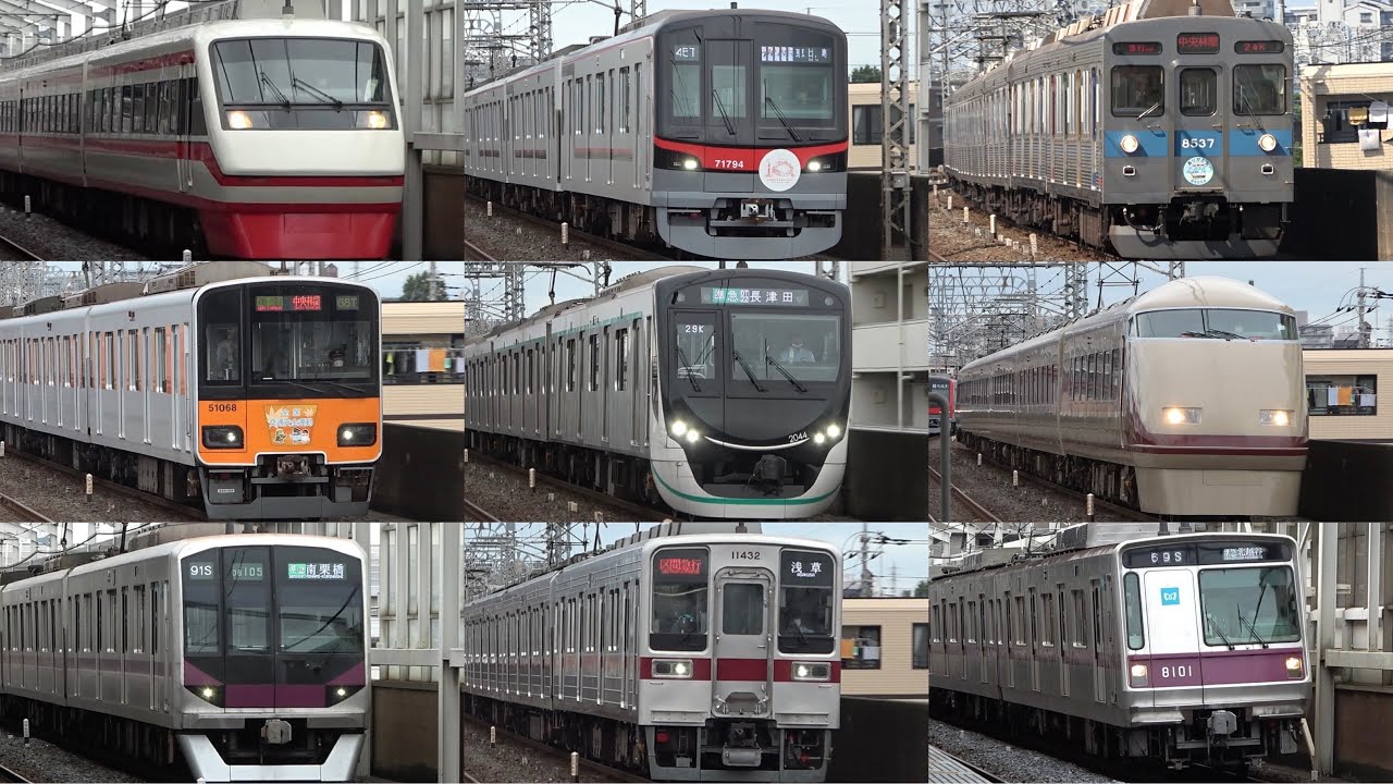 【複々線×ジョイント音が最高】東武スカイツリーラインのいろんな電車　速度付き高速通過集