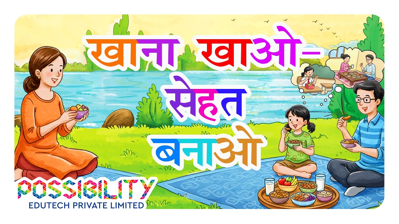 खाना खाओ सेहत बनाओ | UKG Hindi Rhyme | Healthy Food Poem for Kids