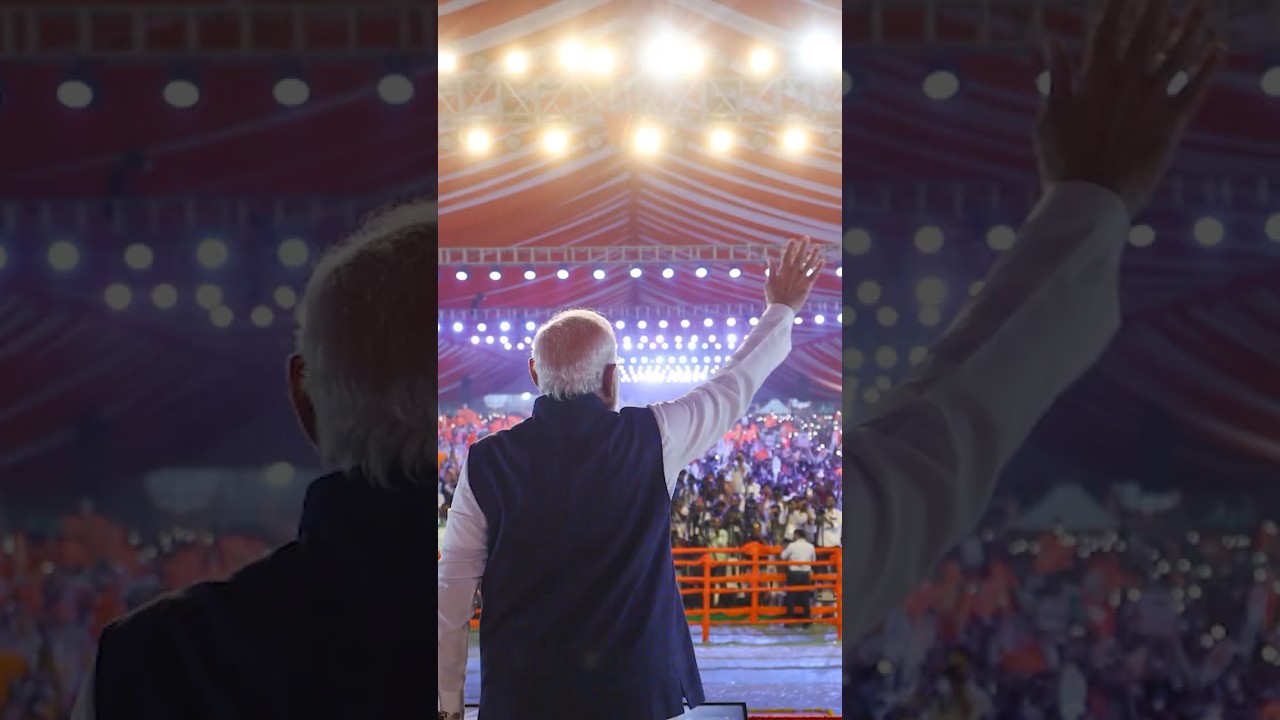 PM Modi receives an ecstatic welcome in Hyderabad | #shorts