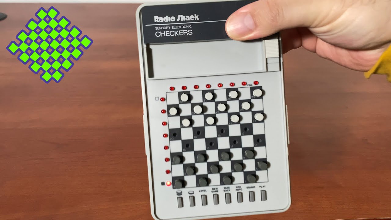 Radio Shack Pocket Sensory Electronic Checkers Board ▶️ Gadgetify