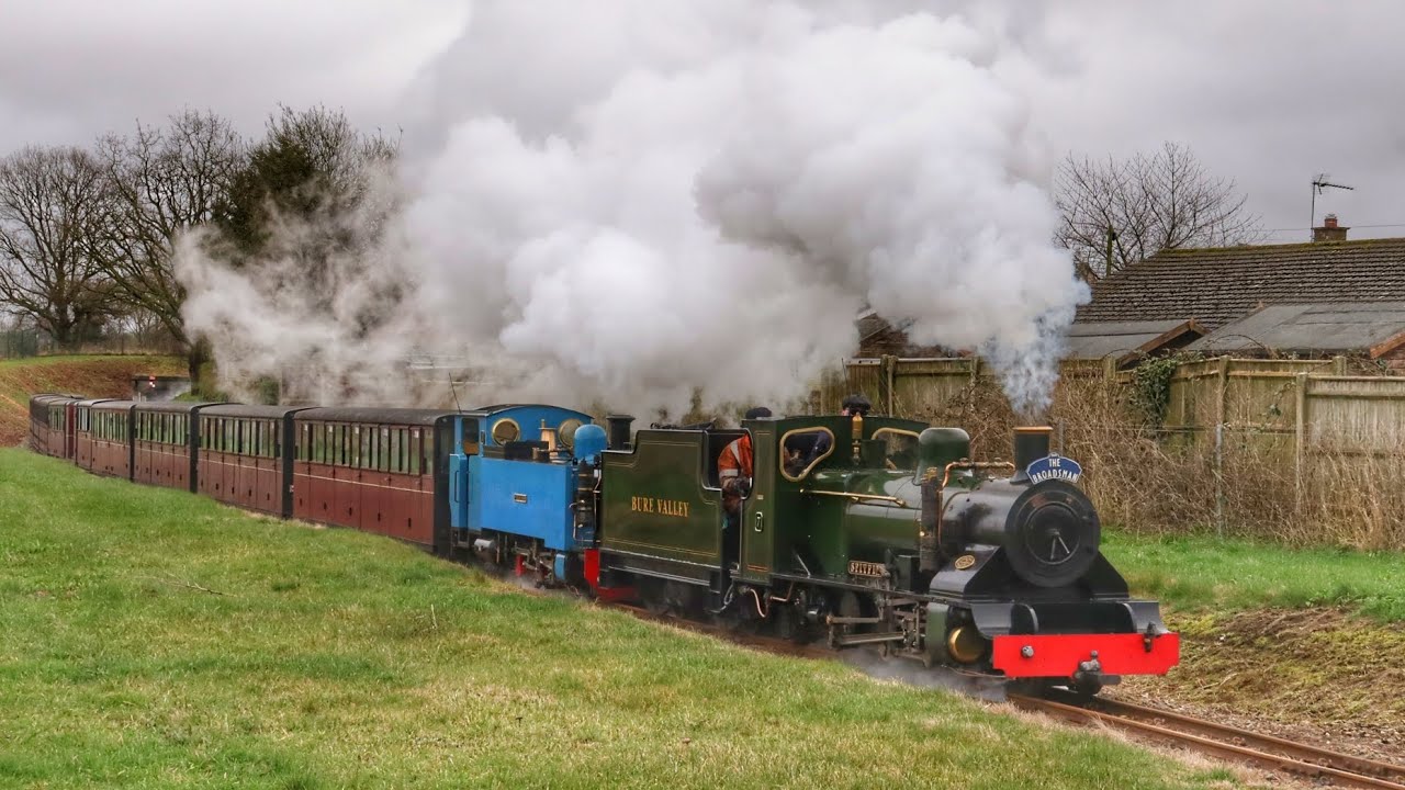 Bure Valley Railway Double Heading with No.7 Spitfire & No.1 Wroxham Broad 