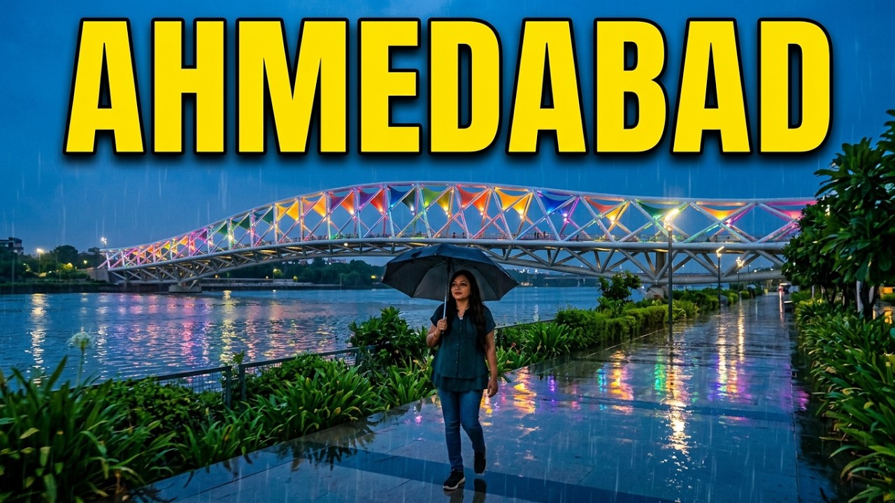 Ahmedabad in Monsoon 🌧️ | Riverfront, Atal Bridge, Kankaria & Street Food | Monsoon Vlog 2026