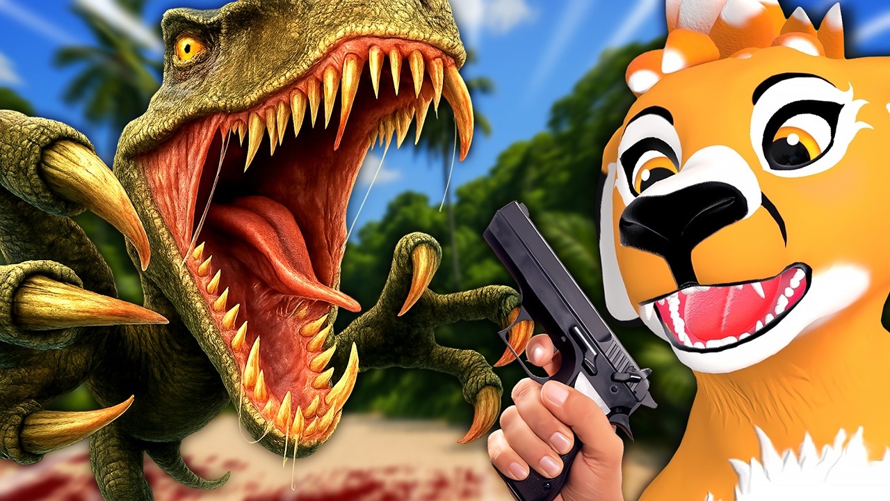 PRÓBUJĘ PRZEŻYĆ 24H NA WYSPIE PEŁNEJ DINOZAURÓW! | Ferocious