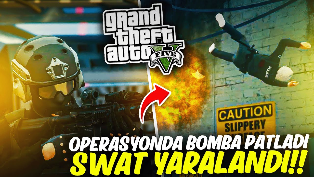 GTA 5 HAYDAR İLE POLİSİYE !!! OPERASYONDA BOMBA PATLADI SWAT YARALANDI !!!!!! #74
