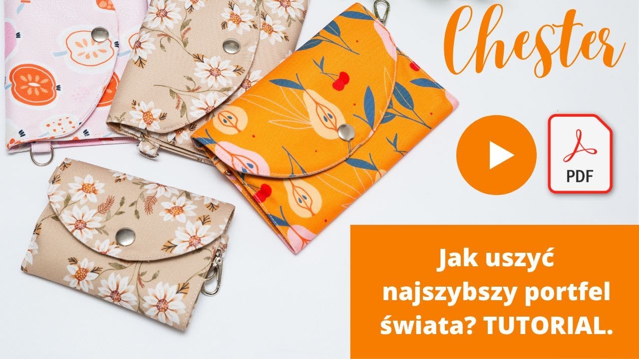 Jak uszyć portfel w kilka minut. Chester - najszybszy portfel świata. #Tutorial + pdf #szycie #diy