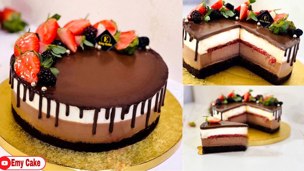 طبقات موس الشوكولاته لأصحاب المشاريع بدون كريمه خفق بمكونات إقتصاديه 👌🏻triple chocolate mousse