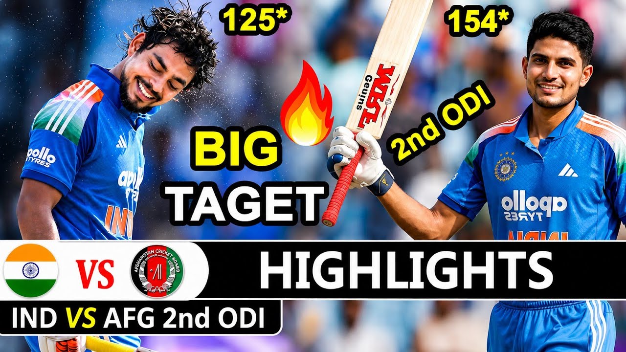 India vs Afghanistan Odi Full Highlight 2026: Gil और Ishan ने Afghanistan को धोया! IND vs AFG Match
