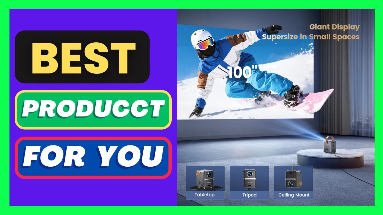 Wimius Projector 4K 800ANSI FHD 1080P Smart TV WiFi