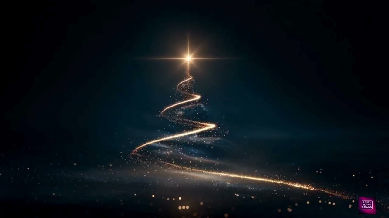 Christmas Star Spiral Tree Background – 1hr+ Loop Video