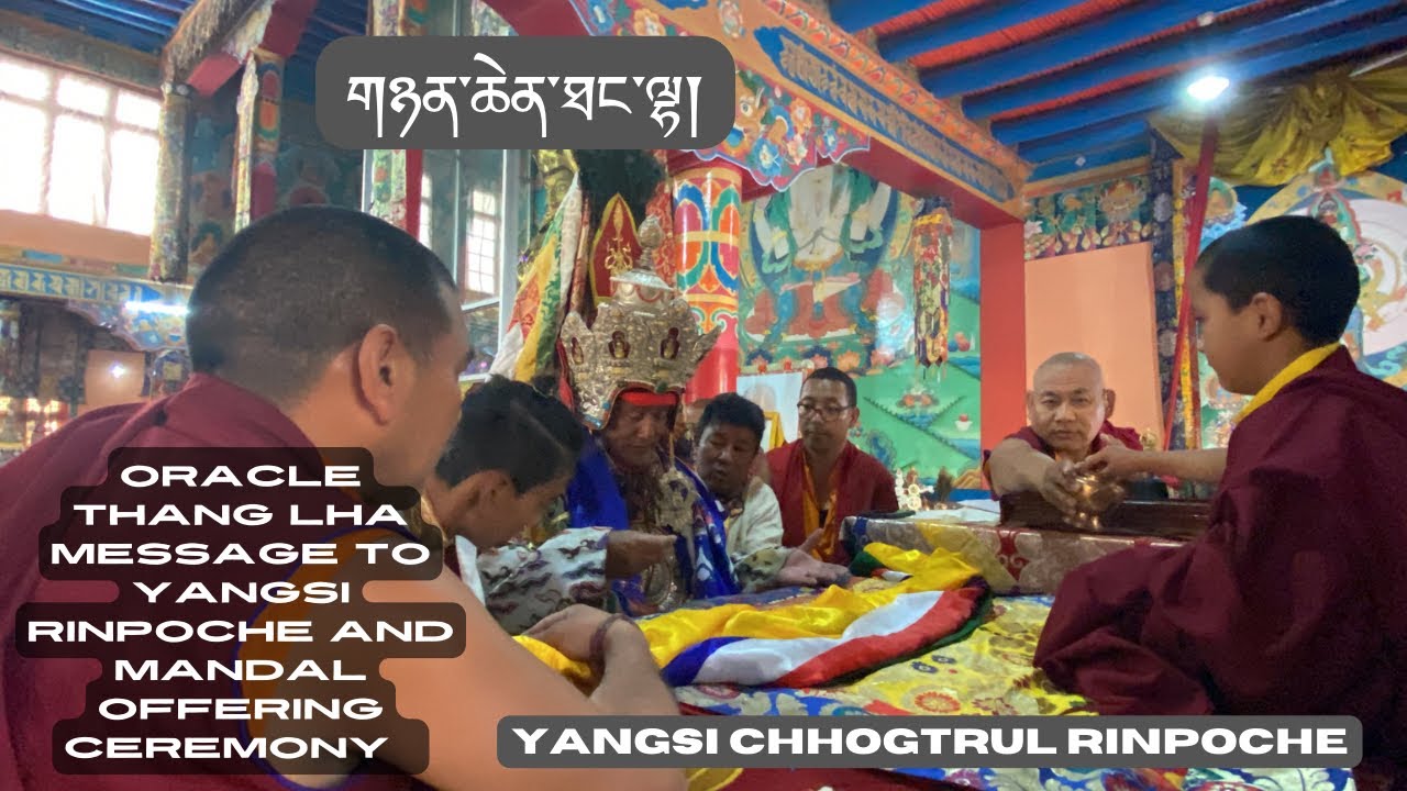 Oracle of Thanglha giving to messages  Yangsi rinpoche and offering mandal etc #ladhakh