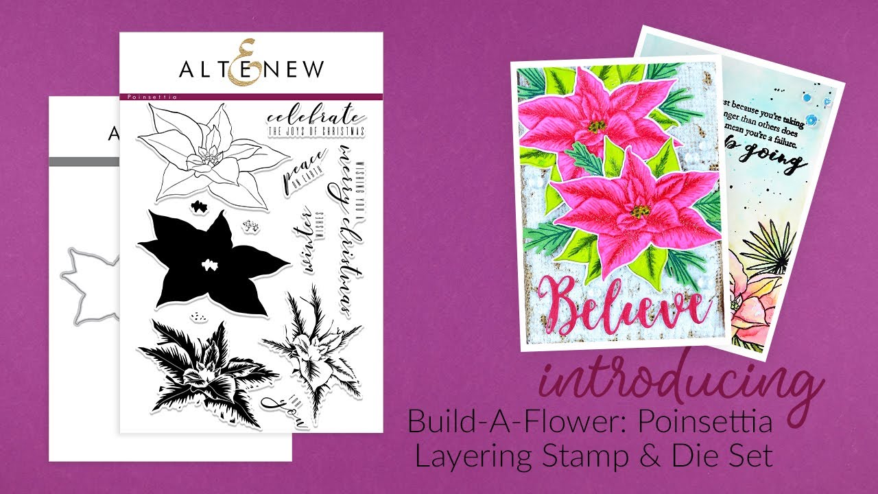 Altenew Stamps Intro - Build-A-Flower: Poinsettia