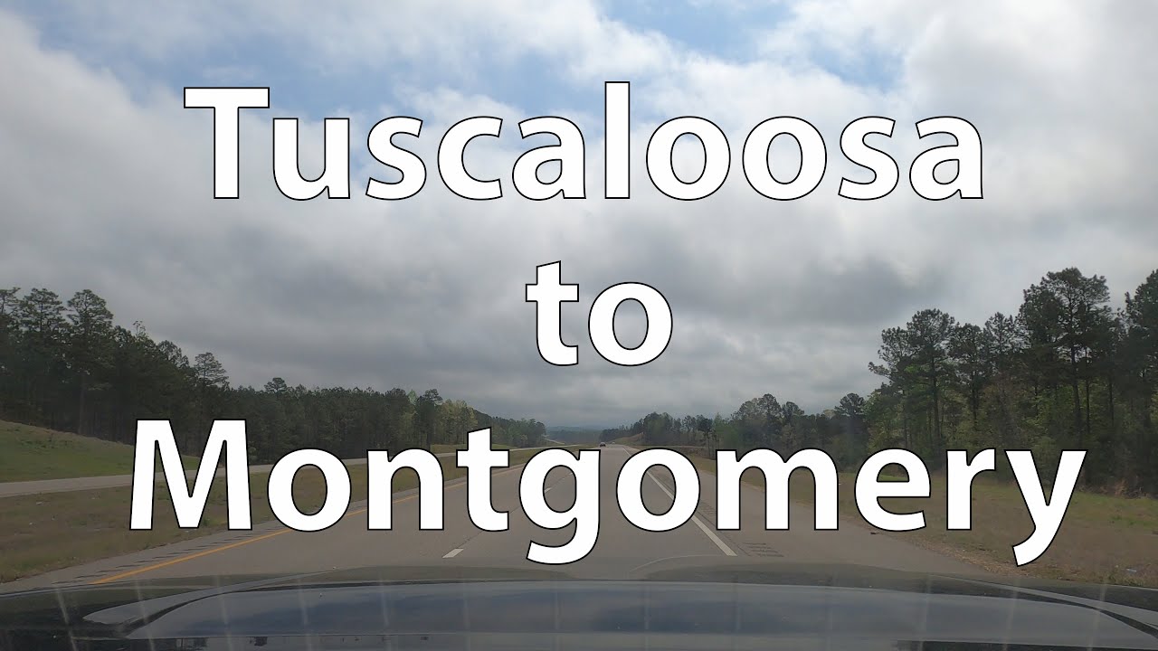 [4K] Driving from Tuscaloosa to Montgomery (US)
