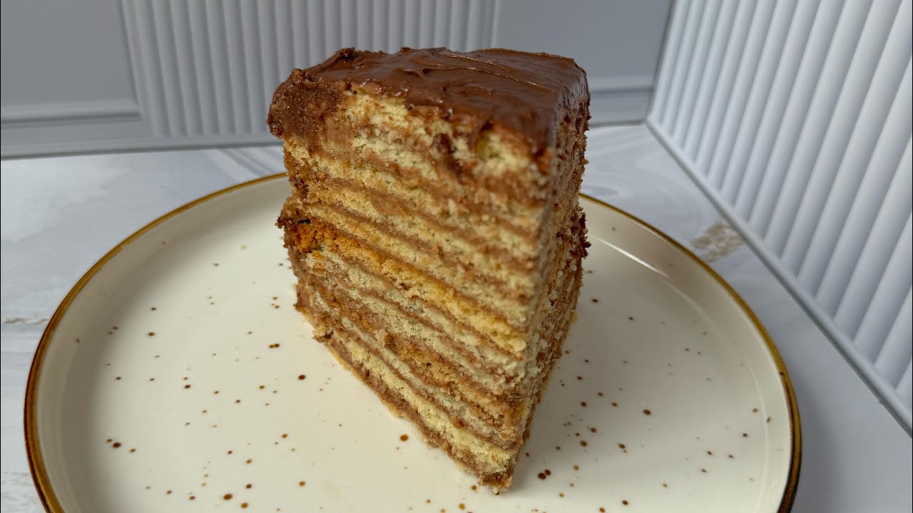 ОЧЕНЬ ВКУСНЫЙ ОРЕХОВЫЙ ТОРТ с ШОКОЛАДНЫМ КРЕМОМ🍫🎂