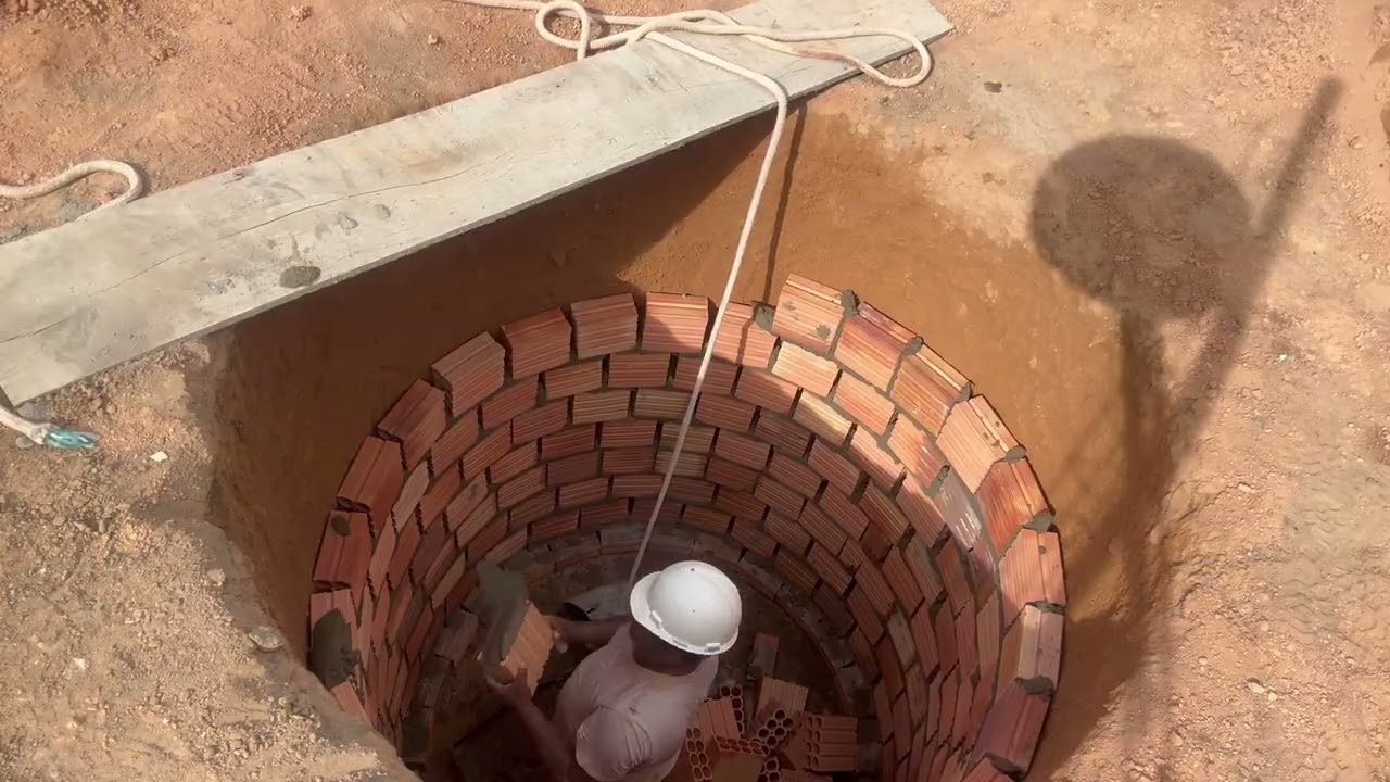 #construction Como Tijolar uma Fossa do Jeito Certo | Passo a Passo Completo na Obra
