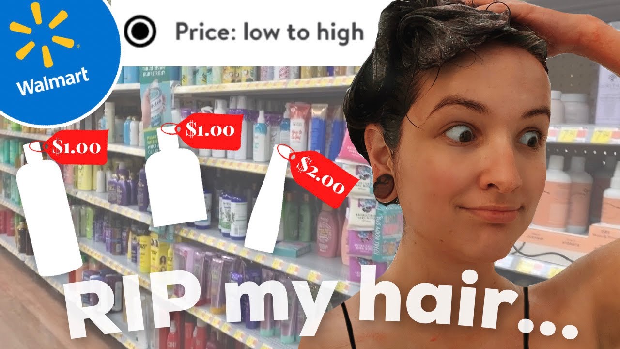trying the CHEAPEST curly hair products at WALMART