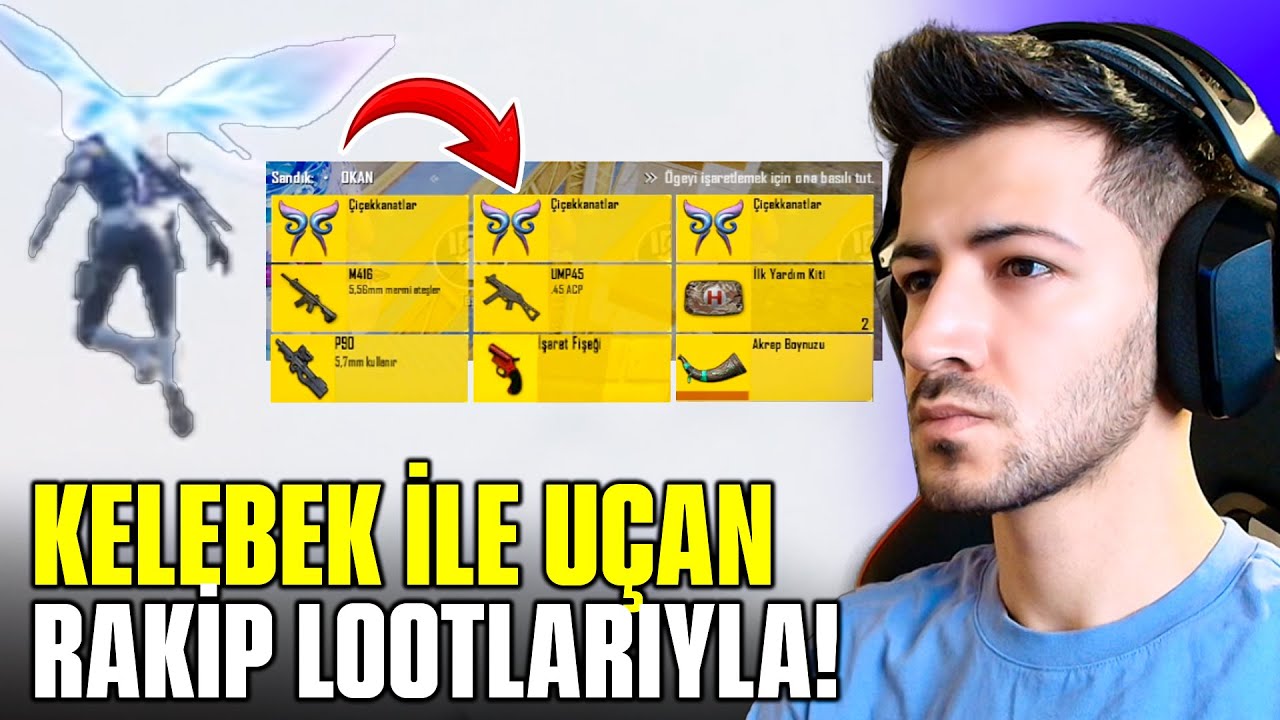 KELEBEK İLE UÇAN RAKİP LOOTLARIYLA WİN ALMAK? Pubg mobile