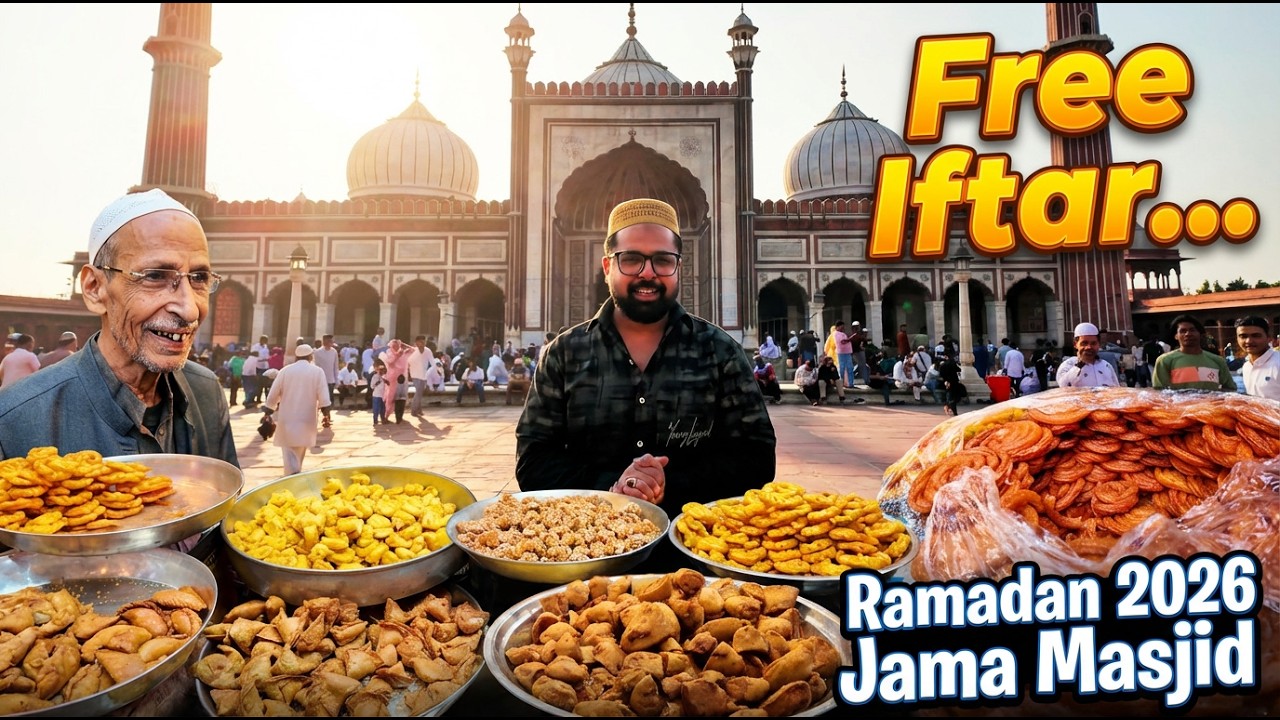 Free Iftar At Jama Masjid | Raamadan 2026 | Ramzan Steet Food | 5th Iftaar At Jama Masjid Old Delhi