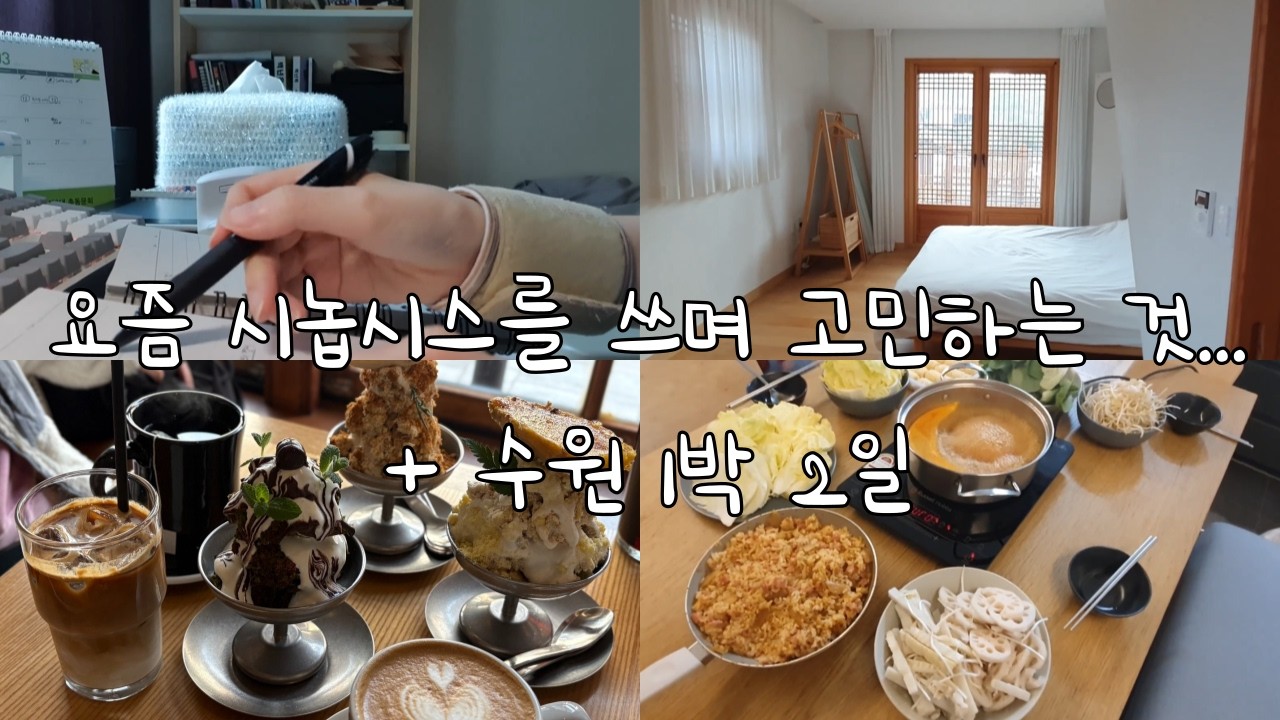 요즘 시놉시스를 쓰며 생각하는 것들, 외식은 무조건 샤브샤브, 수원 1박 2일 몽키팸 여행