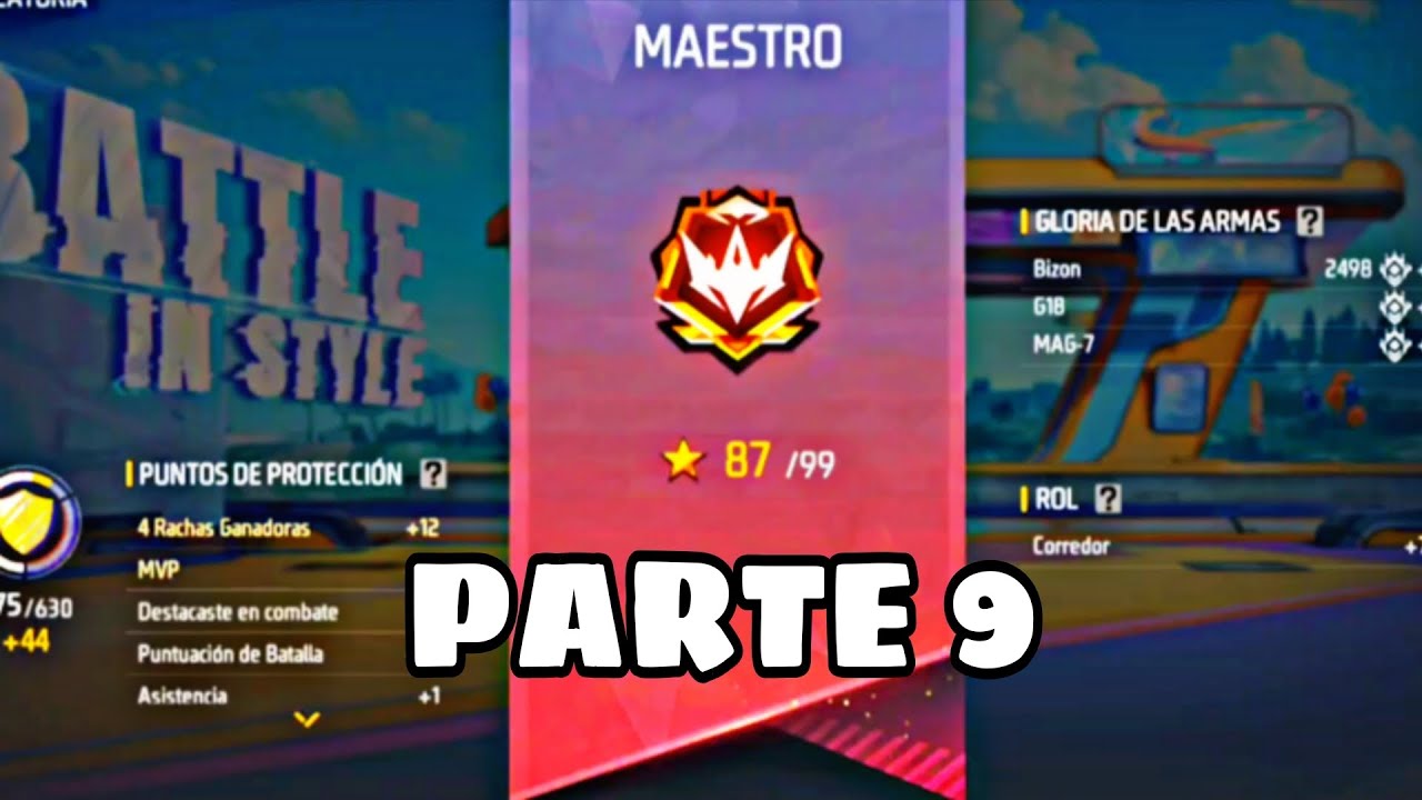 SUBIENDO A GRAN MAESTRO EN DUELO DE ESCUADRAS CLASIFICATORIA TEMPORADA 34 FREE FIRE parte 9