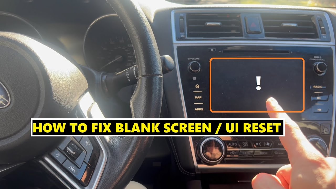 Fix Subaru Infotainment Blank Screen and CarPlay Connecting Issues - Reset Procedure